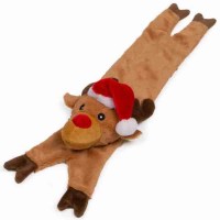 Animate Squeaky Flat Toy Reindeer 40cm